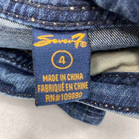 Seven7 Jean Shorts Womens 4 Stretch Mid Rise 6" Denim Casual Pockets Ladies - Picture 3 of 9